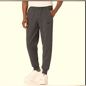 PUMA Big & Tall Essentials Logo Sweatpants Dark Gray Heather